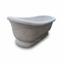 Opulent White Marble Bathtub | Freestanding Luxury Tub
