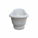 Opulent White Marble Bathtub | Freestanding Luxury Tub