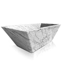 Marble Bathtub hand-carved from white Carrara Marble - Ergonomic Slope for Ultimate Comfort and Style