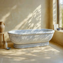 Baignoire en pierre de rivière