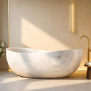 Baignoire en pierre de rivière