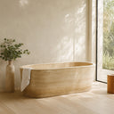 Baignoire en pierre de rivière