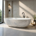 Arabescato Marble bath tub with cup holder design
