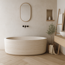 White Marble bathtub with natural cloudline