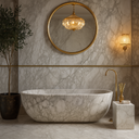 Freestanding natural stone tub