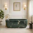 Green Freestanding Tub made from Glacier Forest Marble