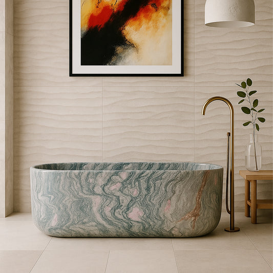 Unique Verde Rosato Imperiale Bathtub