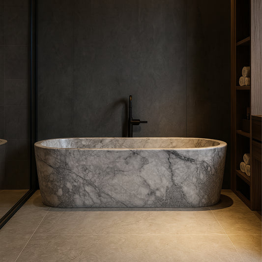 Arabescato Freestanding Stone Tub