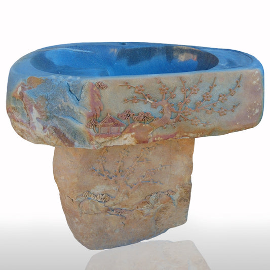 Marblebee Marble Wash Basin With Pedestal