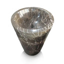 Marblebee Brown Marble Round pedestal sink