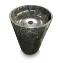 Marblebee Black Gold Contemporary Pedestal Sink