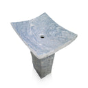 Marblebee Light Grey Full Pedestal Sink
