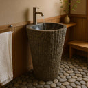 Marblebee Black Marble Pedestal Sink