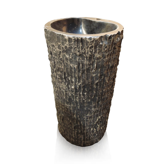 Marblebee Black Marble Pedestal Sink