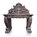 Marblebee  French Red Vintage Style Pedestal Sink