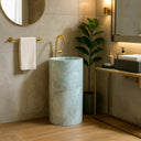 Luxury Marble pedestal sink Modern Simple design