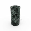 Verde Alpi Green Marble Cylindrical Pedestal | Polished Finish