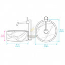 Marble sink in Calacatta Crema Viola - Image 11