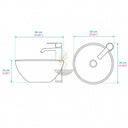 Stone bathroom rink in Valgri white - Image 11