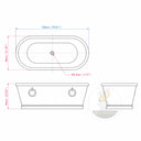 Granite tub in titanium black granite - Image 11