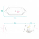 White marble bathtub in Calacatta White Marble - Image 11