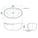 Stone freestanding tub in Rosa Eterea Pink - Image 6