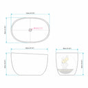 Stone bathtub in titanium black granite - Image 11