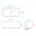 Natural stone bath in Valgri white - Image 6