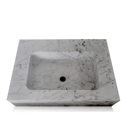 White marble basin