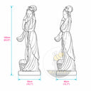 marble statue in White Marble + Sunset red - Image 11