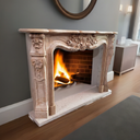 Limestone fireplace surround French style