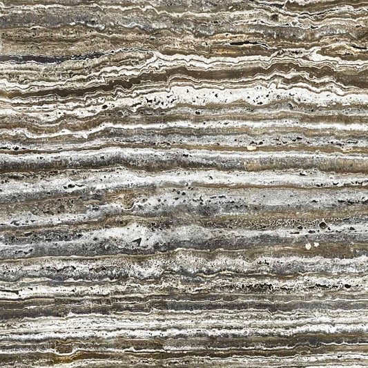 Silver Gray Travertine Marble Sample