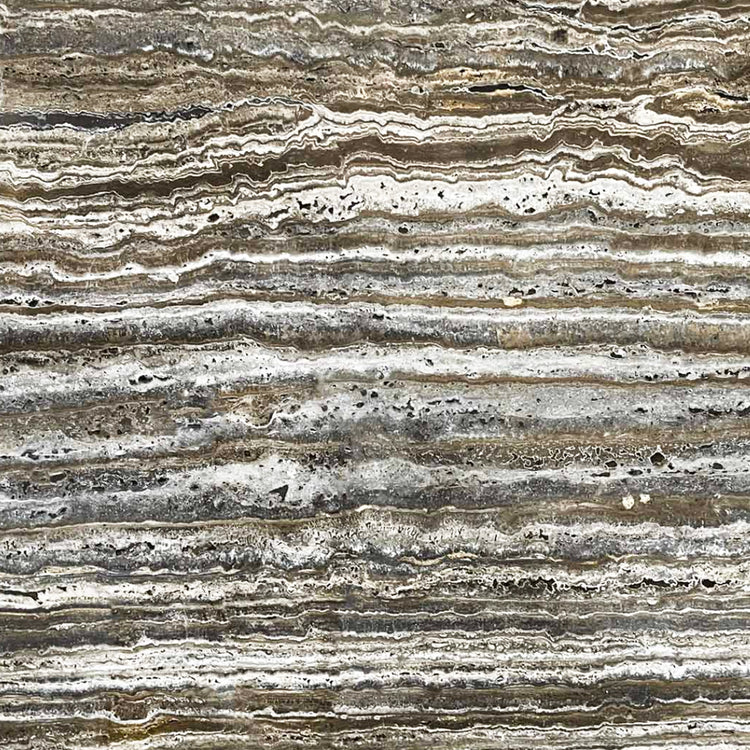 Silver Gray Travertine Marble Sample