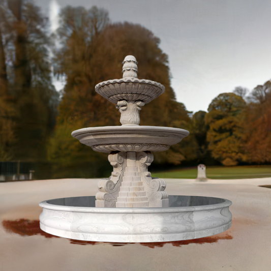 Fontaine de jardin à 2 niveaux