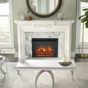 Contemporary White marble fireplace surround Customization