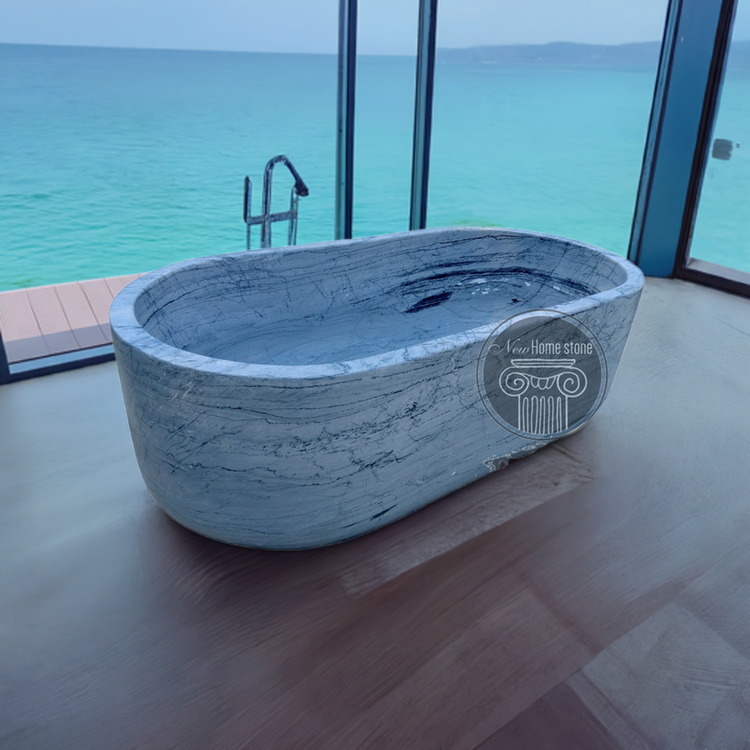 Unique Oval Blue Marble bathtub