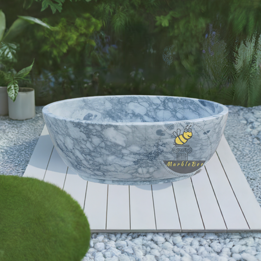 Marble Bathtub: Hand-Carved Luxury from One-Piece Marble Block