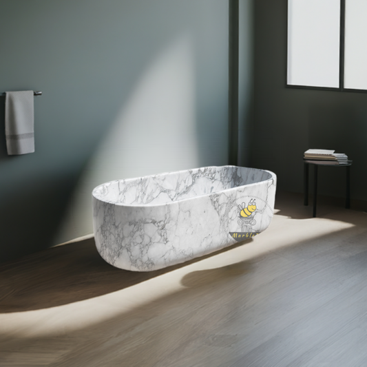 Marble bathtub by white marble on promotion, large size and high polished, available at a discount