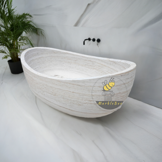 Stone Tub Large Marble Double Slipper Tub on Promotion Discounted Price ready to ship