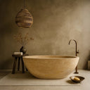 Beige Travertine Tub