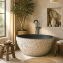 Black Limestone Bathtub Unique Design