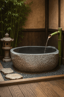 Black Custom Limestone Bathtub