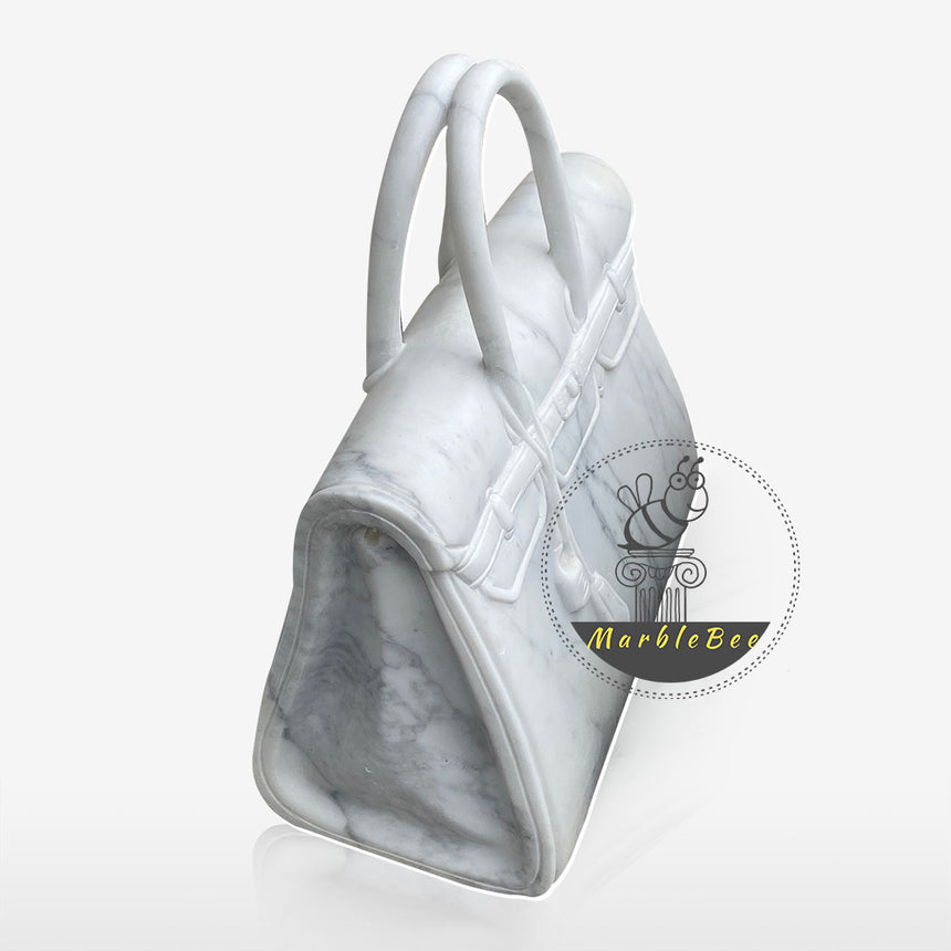 Buy Custom Solid Stone White Marble Bag