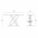 Marble top console table in Milas Lilac - Image 11