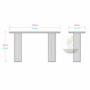 Marble console table top in Milas Lilac - Image 11
