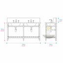 marble vanity top with sink in Calacatta Crema Viola - Image 11