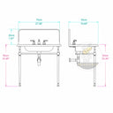 marble sink vanity in Calacatta Crema Viola - Image 11