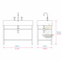 marble sink vanity top in Calacatta Crema Viola - Image 11
