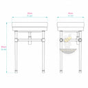 marble vanity top bathroom in Calacatta Crema Viola - Image 11