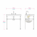 marble vanity top sink in Calacatta Crema Viola - Image 11